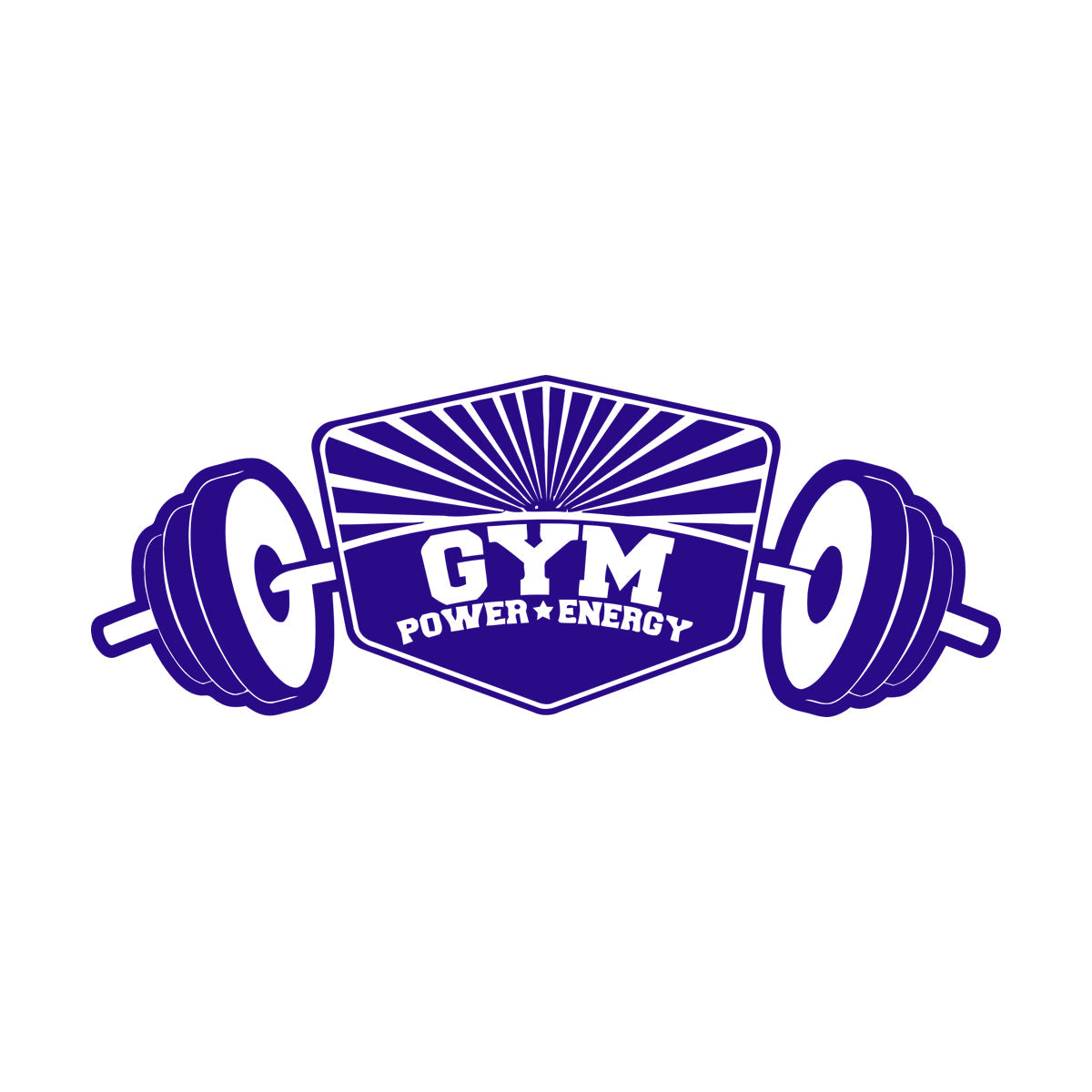 Power Energy Dumbbell Gymnastics Fitnesscenter Bodybuilding Wall Decals Pvc Store Decoration