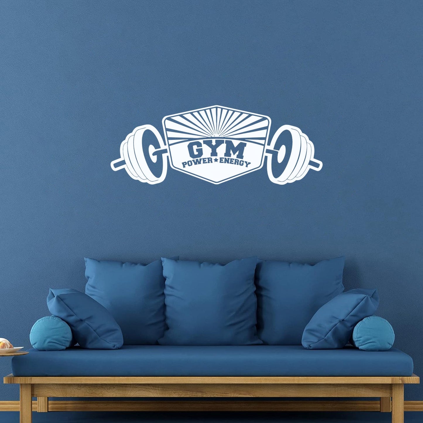 Power Energy Dumbbell Gymnastics Fitnesscenter Bodybuilding Wall Decals Pvc Store Decoration