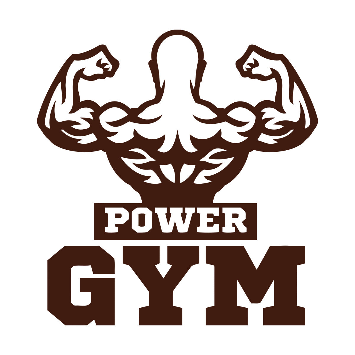 Lettering Stickers Power Gymnastics Muscles Beautiful Body Bodybuilder Logo Tattoo Culture