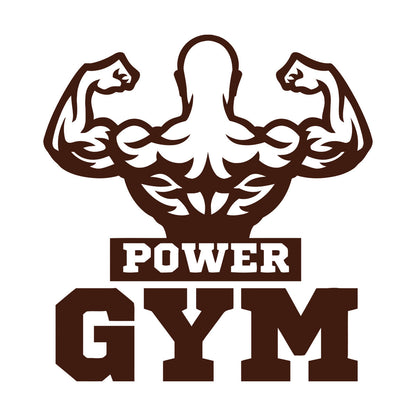 Lettering Stickers Power Gymnastics Muscles Beautiful Body Bodybuilder Logo Tattoo Culture
