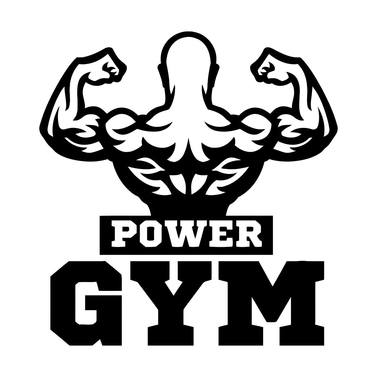Lettering Stickers Power Gymnastics Muscles Beautiful Body Bodybuilder Logo Tattoo Culture