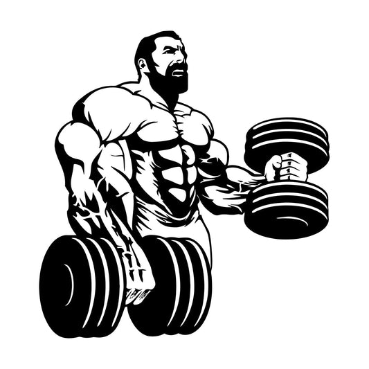 Wall Decals Paster Paper Powerlifting Gymnastics Beautiful Body Muscle Man Fitnesscenter Trainer Removable Without Leaving Glue