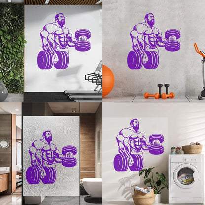Wall Decals Paster Paper Powerlifting Gymnastics Beautiful Body Muscle Man Fitnesscenter Trainer Removable Without Leaving Glue