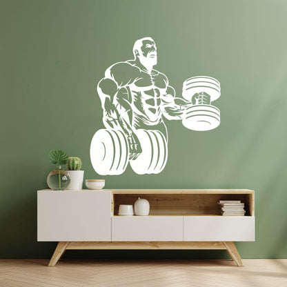 Wall Decals Paster Paper Powerlifting Gymnastics Beautiful Body Muscle Man Fitnesscenter Trainer Removable Without Leaving Glue