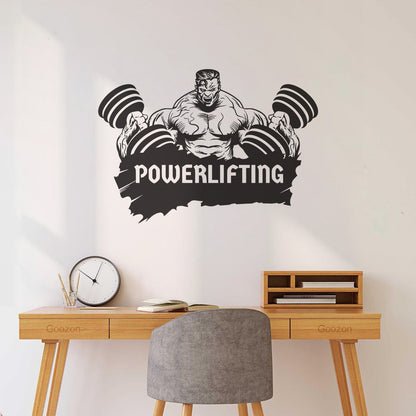 Wall Decals Powerlifting Muscle Gymnastics Fitnesscenter Motivation Do Not Damage The Wall Surface
