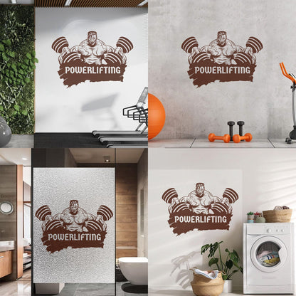 Wall Decals Powerlifting Muscle Gymnastics Fitnesscenter Motivation Do Not Damage The Wall Surface
