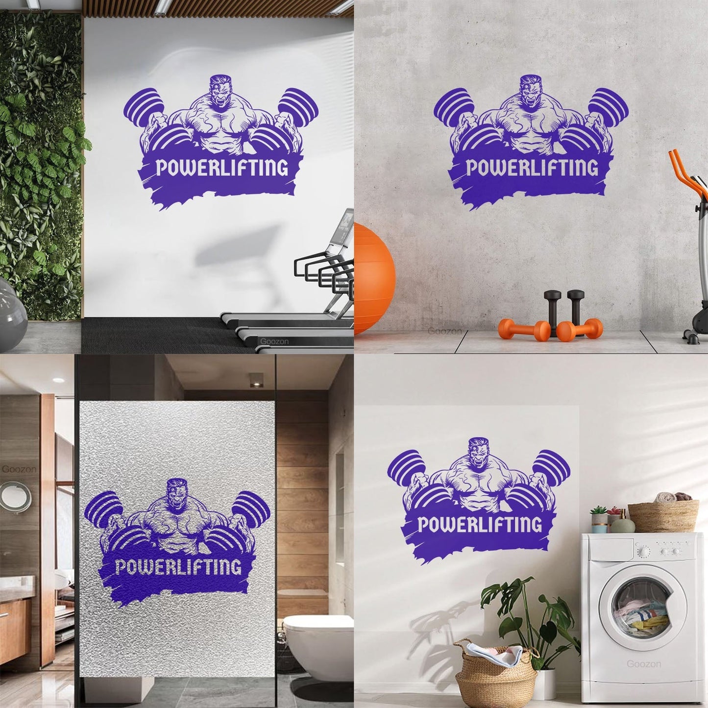 Wall Decals Powerlifting Muscle Gymnastics Fitnesscenter Motivation Do Not Damage The Wall Surface