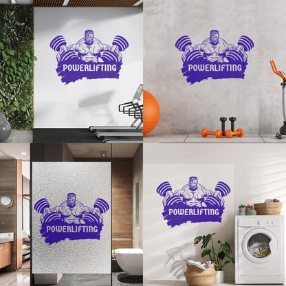 Wall Decals Powerlifting Muscle Gymnastics Fitnesscenter Motivation Do Not Damage The Wall Surface