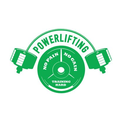 Vinyl Wall Decals Powerlifting Training Hard Iron Sport Gymnastics Multi Color Selection