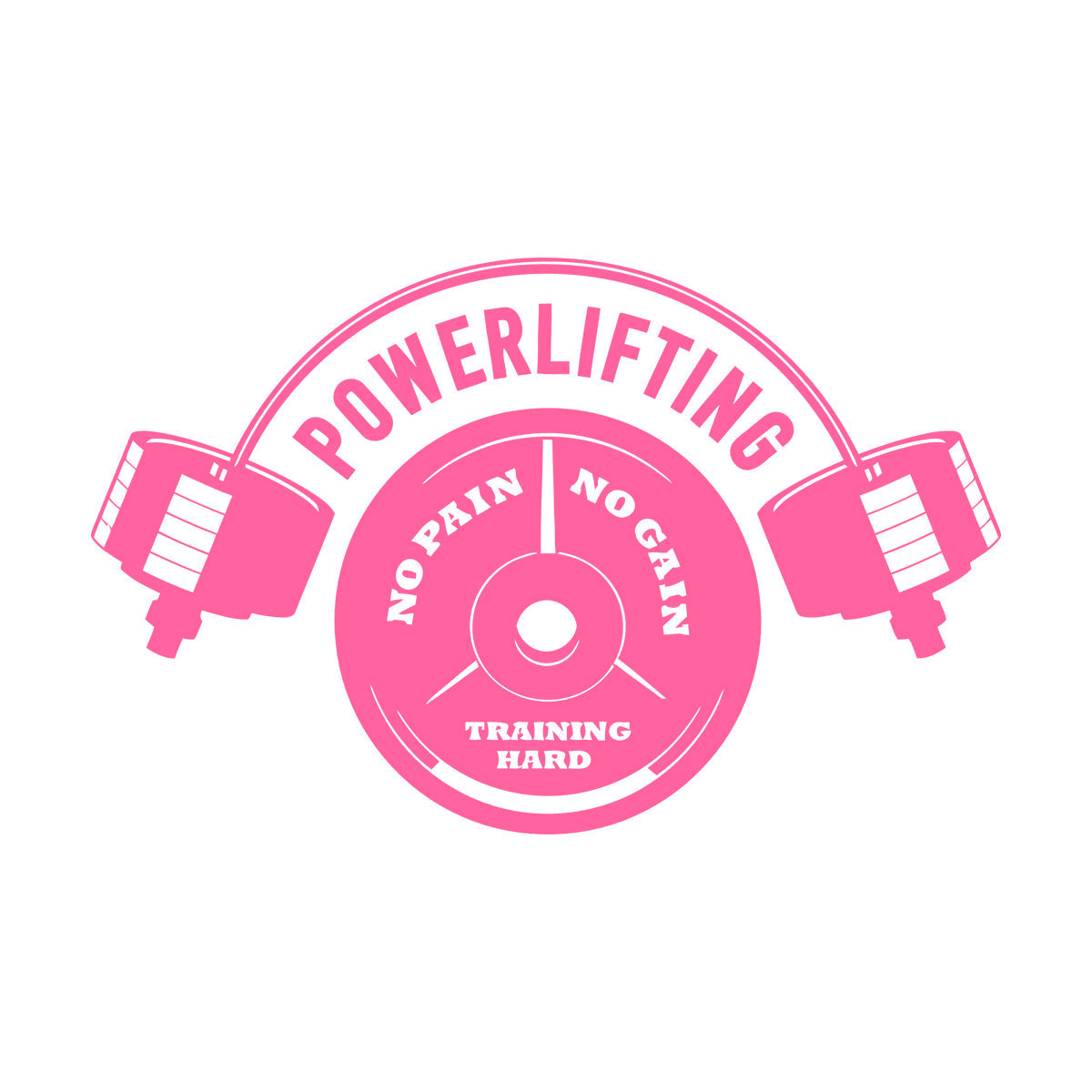 Vinyl Wall Decals Powerlifting Training Hard Iron Sport Gymnastics Multi Color Selection