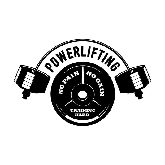 Vinyl Wall Decals Powerlifting Training Hard Iron Sport Gymnastics Multi Color Selection