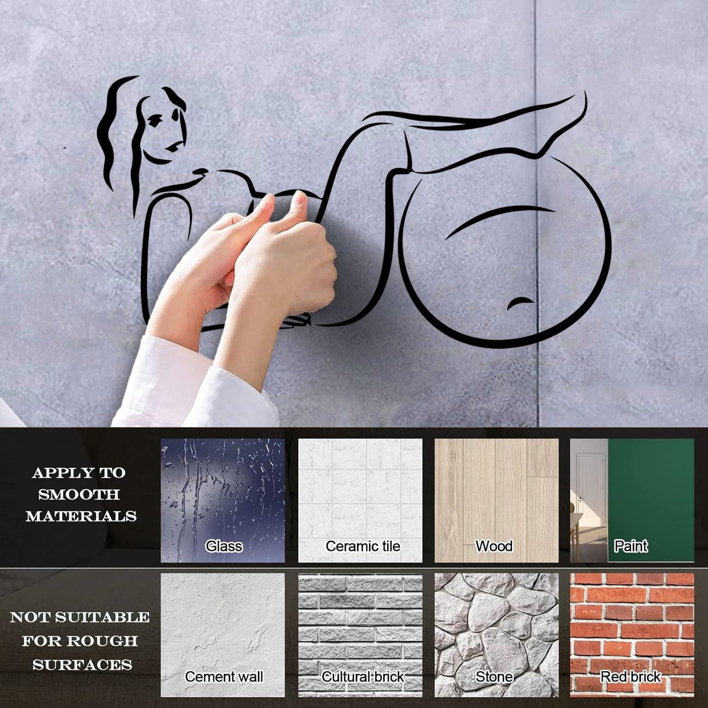 Wall Vinyl Sticker Decor Pregnant Woman Exercise With Fitball Sport Multiple Size Options