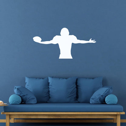 Lettering Decals Quarterback American Football Player Ball Sports Wall Beautification