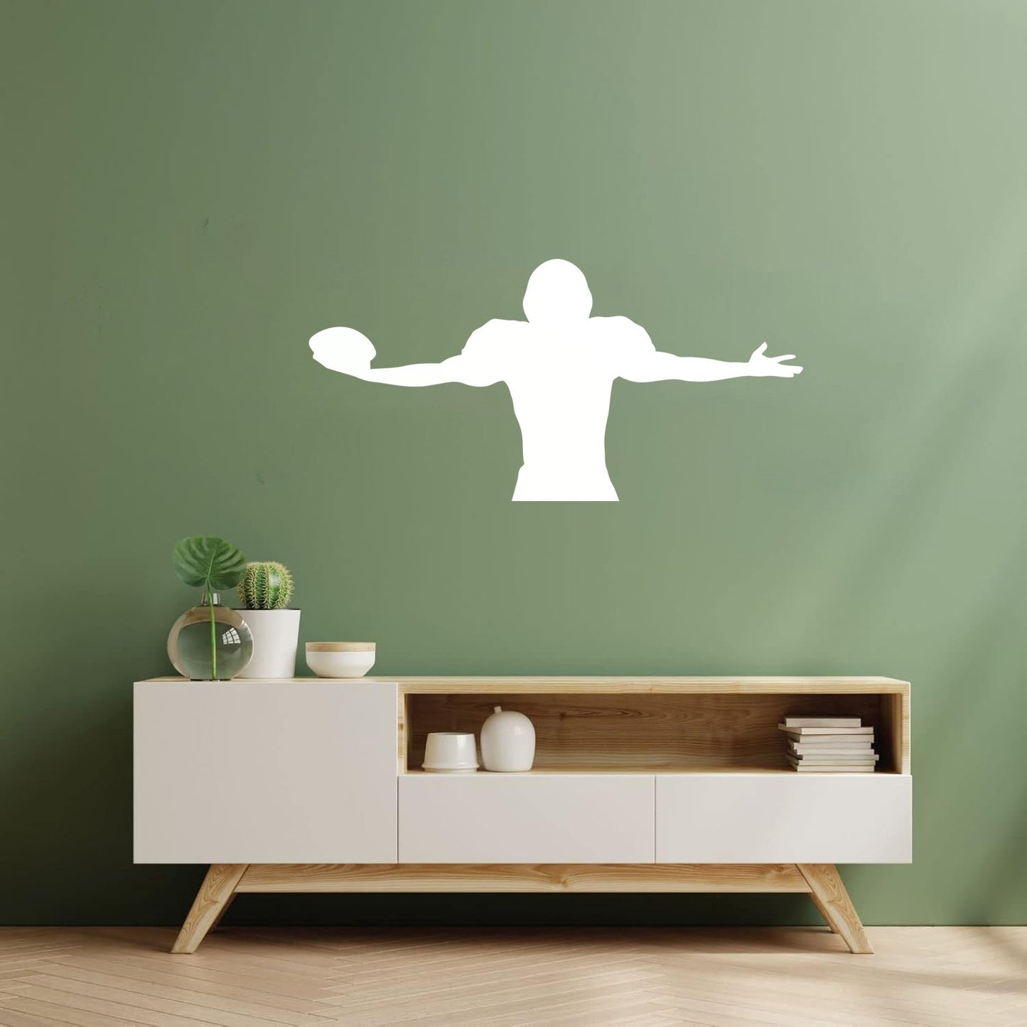 Lettering Decals Quarterback American Football Player Ball Sports Wall Beautification