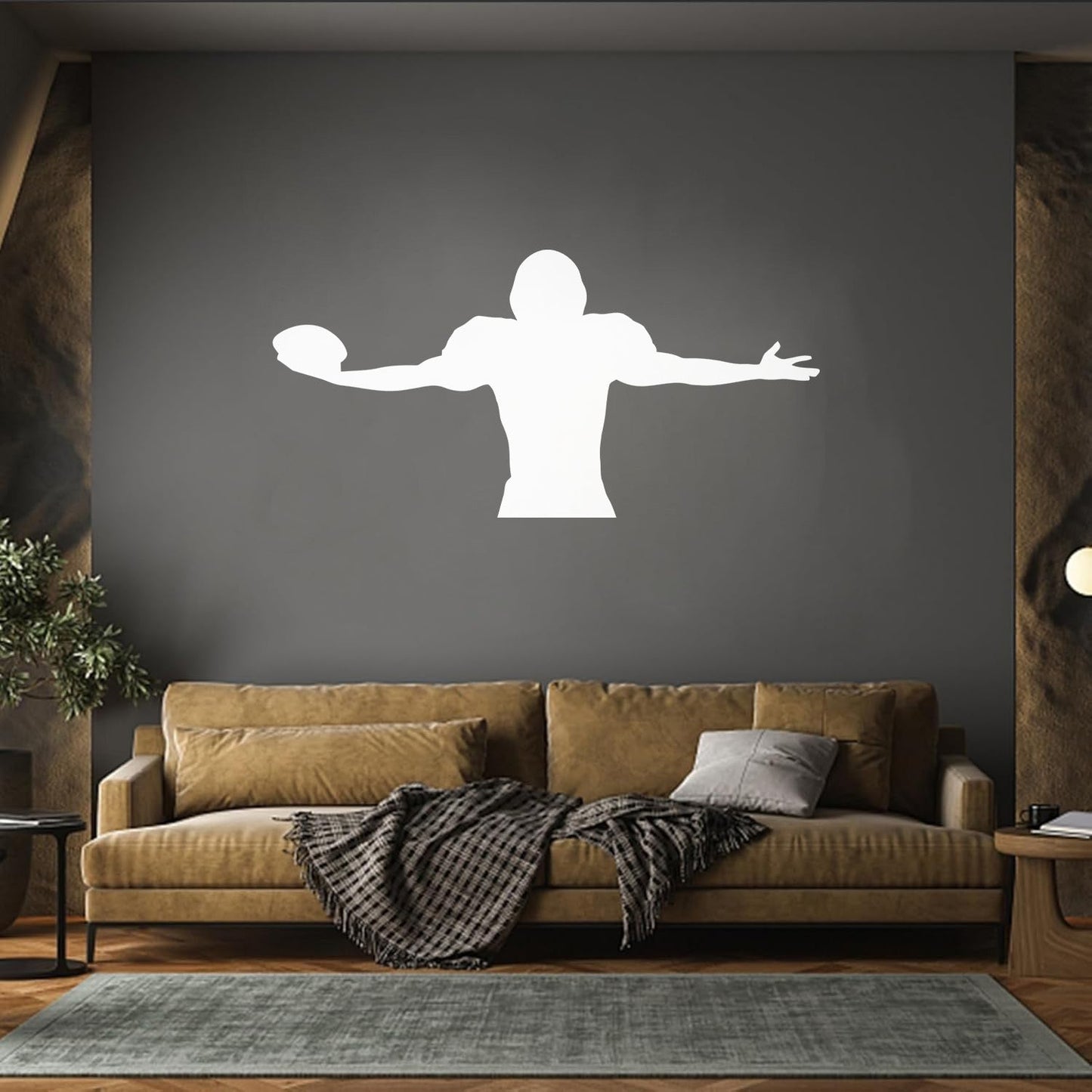 Lettering Decals Quarterback American Football Player Ball Sports Wall Beautification