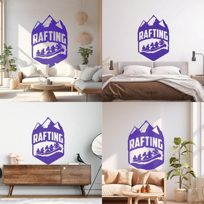 Vinyl Wall Stickers Rafting Extreme Sports Hobbies Mountains Store Decoration