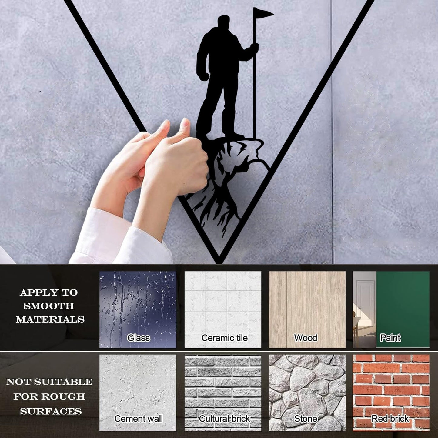 Rock Climber Alpinism Climber Mountain Extreme Wall Stickers Art Mural Painting