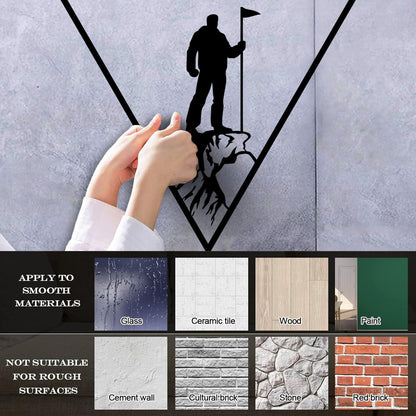 Rock Climber Alpinism Climber Mountain Extreme Wall Stickers Art Mural Painting