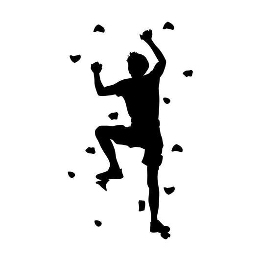 Fine Carving Decals Rock Climber Climb Without Rope Extreme Sports Multiple Size Options
