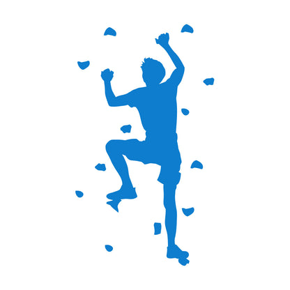 Fine Carving Decals Rock Climber Climb Without Rope Extreme Sports Multiple Size Options