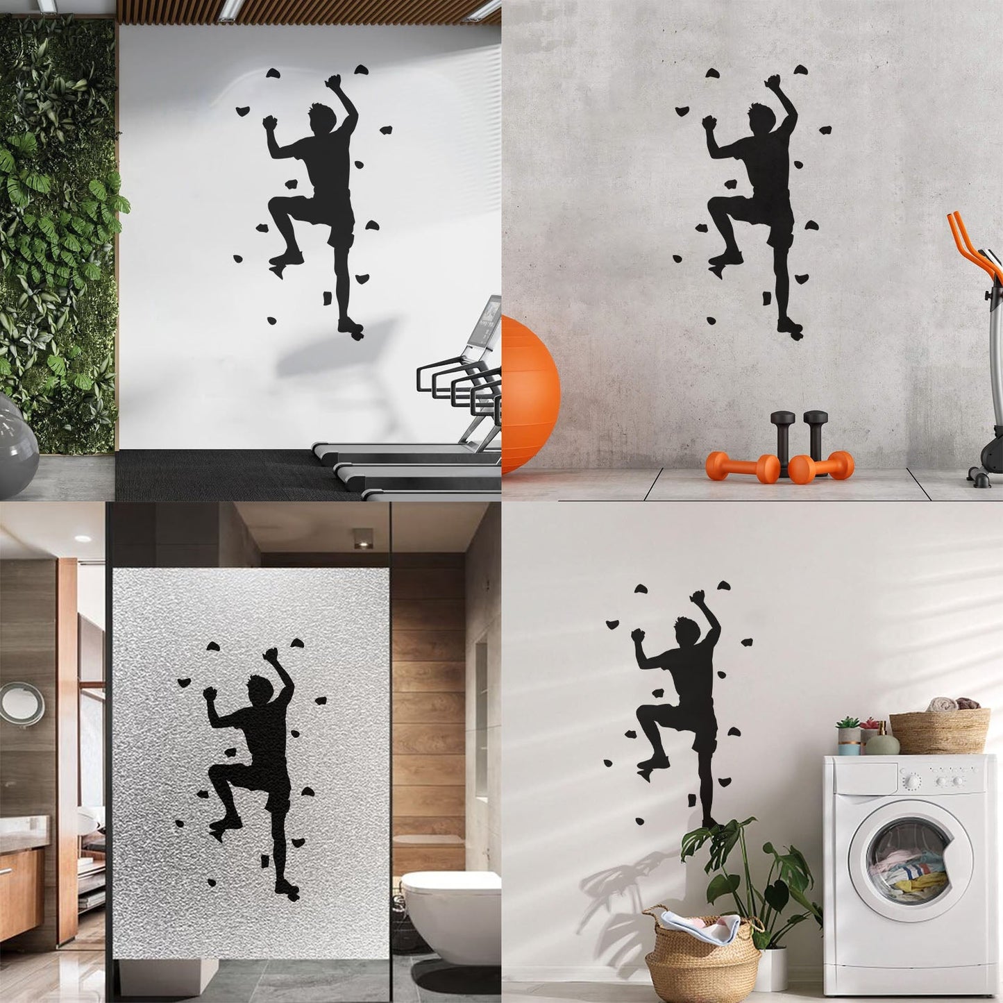 Fine Carving Decals Rock Climber Climb Without Rope Extreme Sports Multiple Size Options