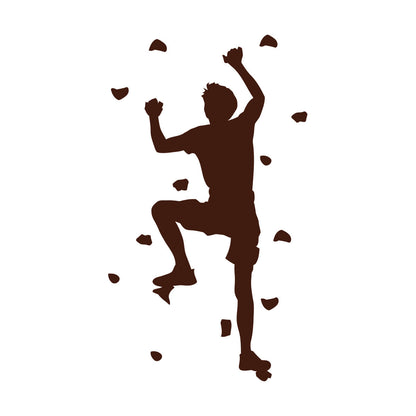 Fine Carving Decals Rock Climber Climb Without Rope Extreme Sports Multiple Size Options