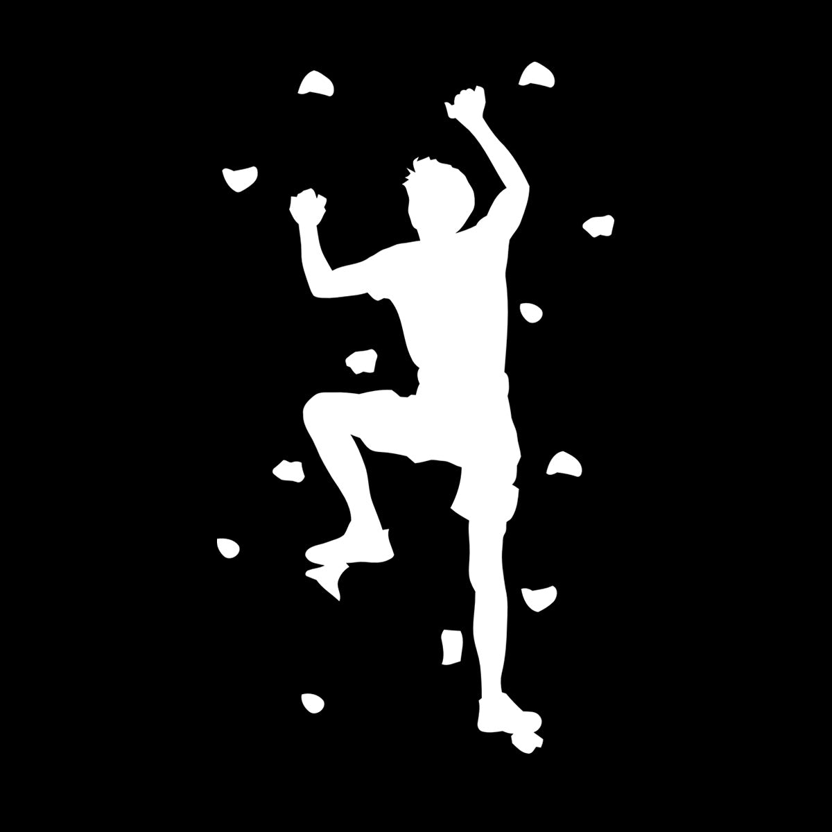 Fine Carving Decals Rock Climber Climb Without Rope Extreme Sports Multiple Size Options