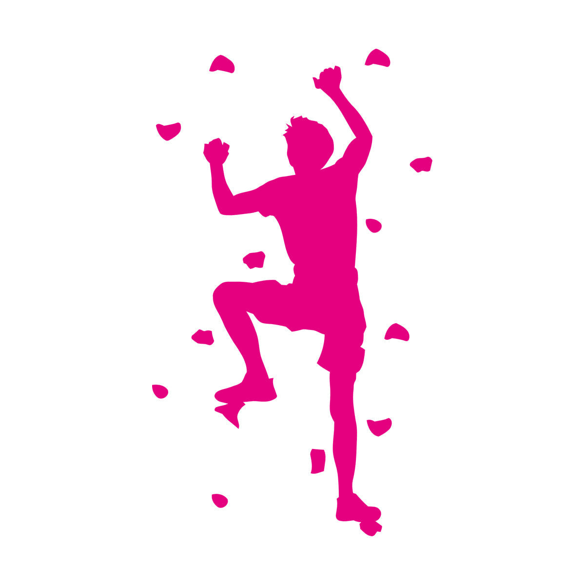 Fine Carving Decals Rock Climber Climb Without Rope Extreme Sports Multiple Size Options