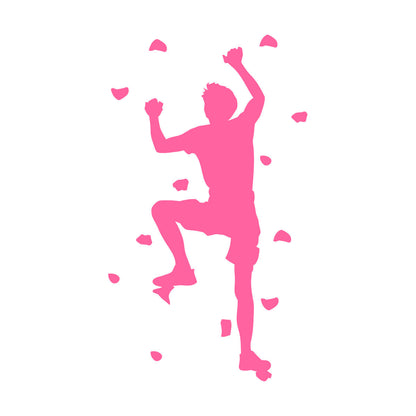 Fine Carving Decals Rock Climber Climb Without Rope Extreme Sports Multiple Size Options