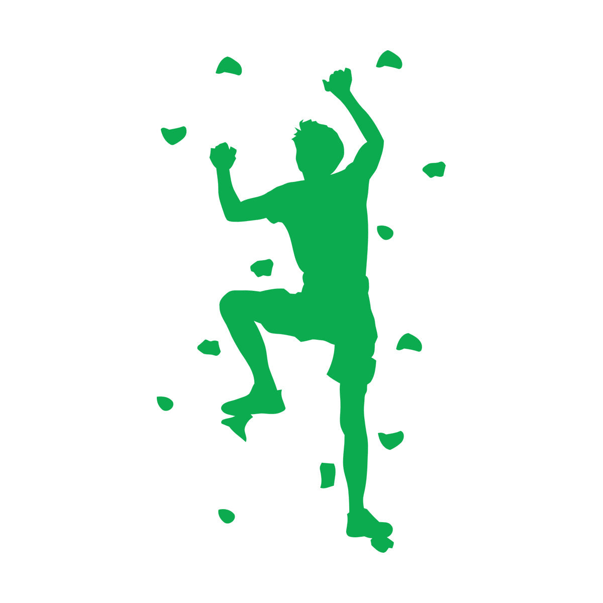 Fine Carving Decals Rock Climber Climb Without Rope Extreme Sports Multiple Size Options