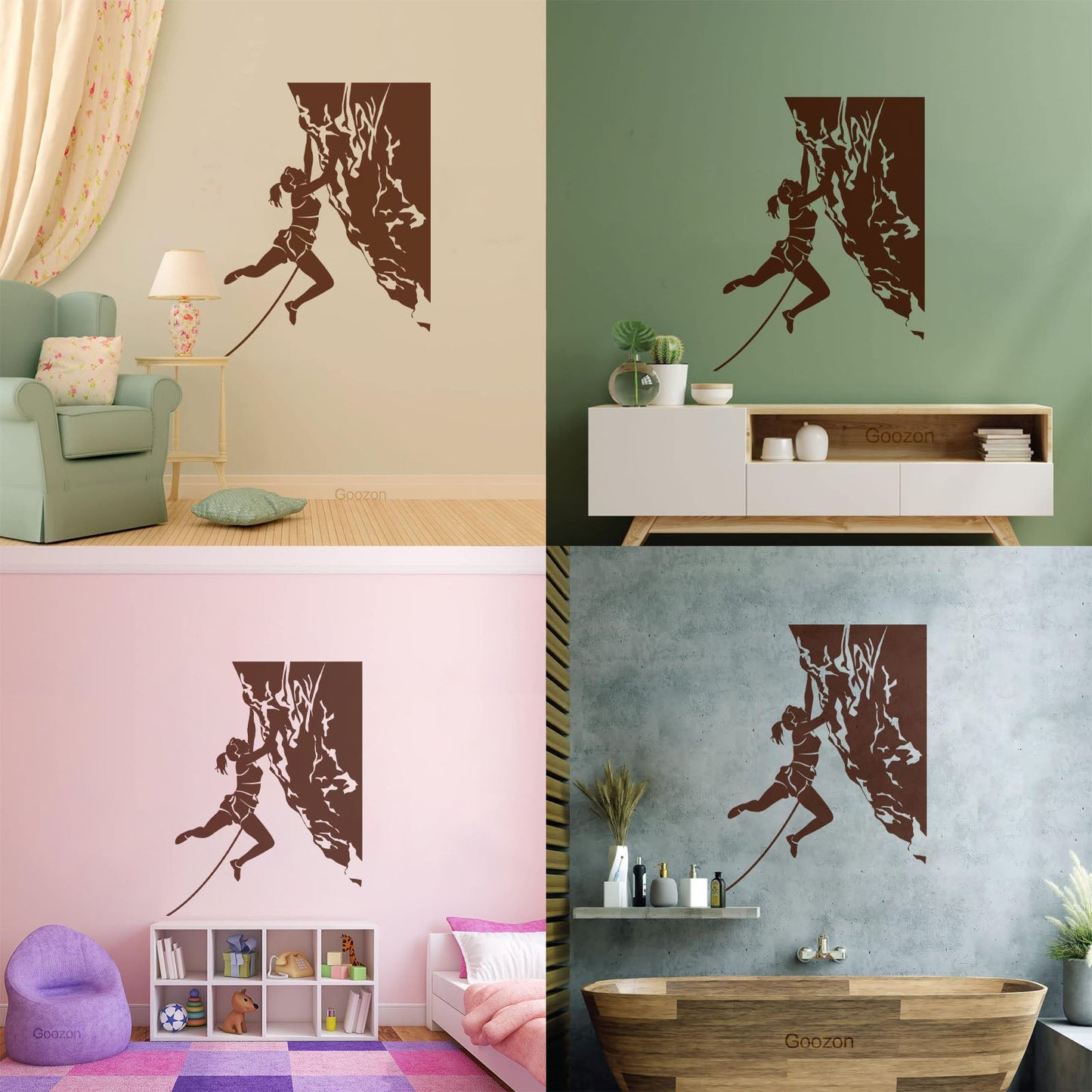 Vinyl Art Sticker Rock Climber Extreme Sports Waterproof