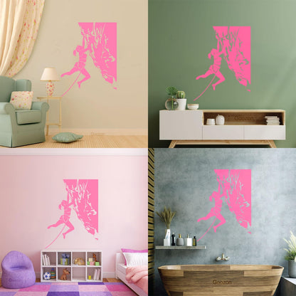 Vinyl Art Sticker Rock Climber Extreme Sports Waterproof