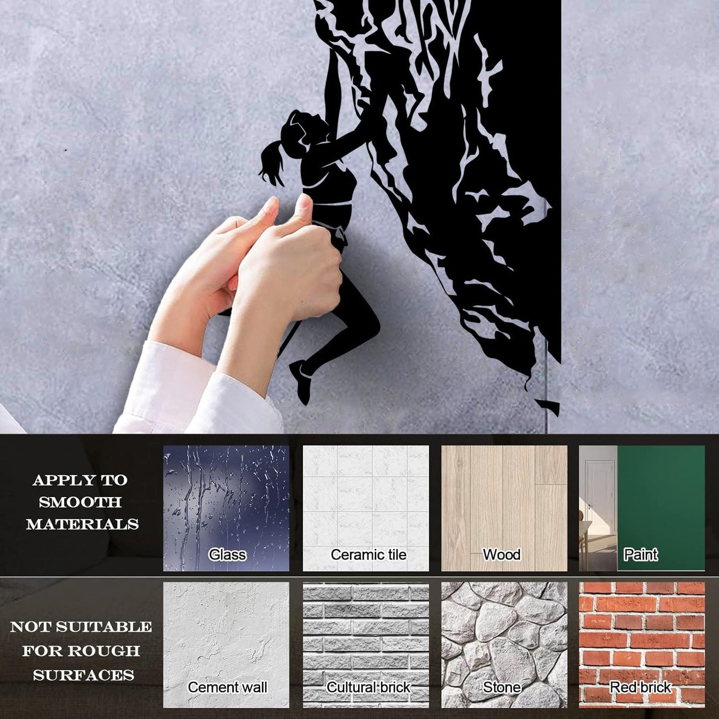 Vinyl Art Sticker Rock Climber Extreme Sports Waterproof