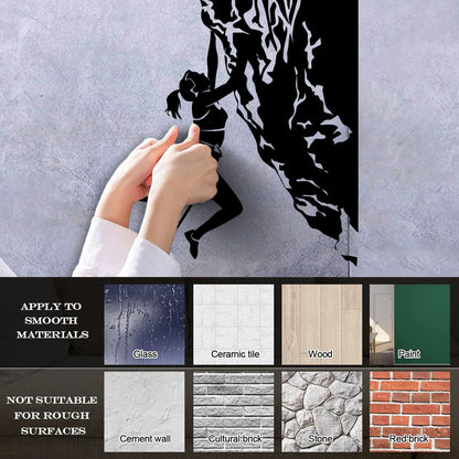 Vinyl Art Sticker Rock Climber Extreme Sports Waterproof