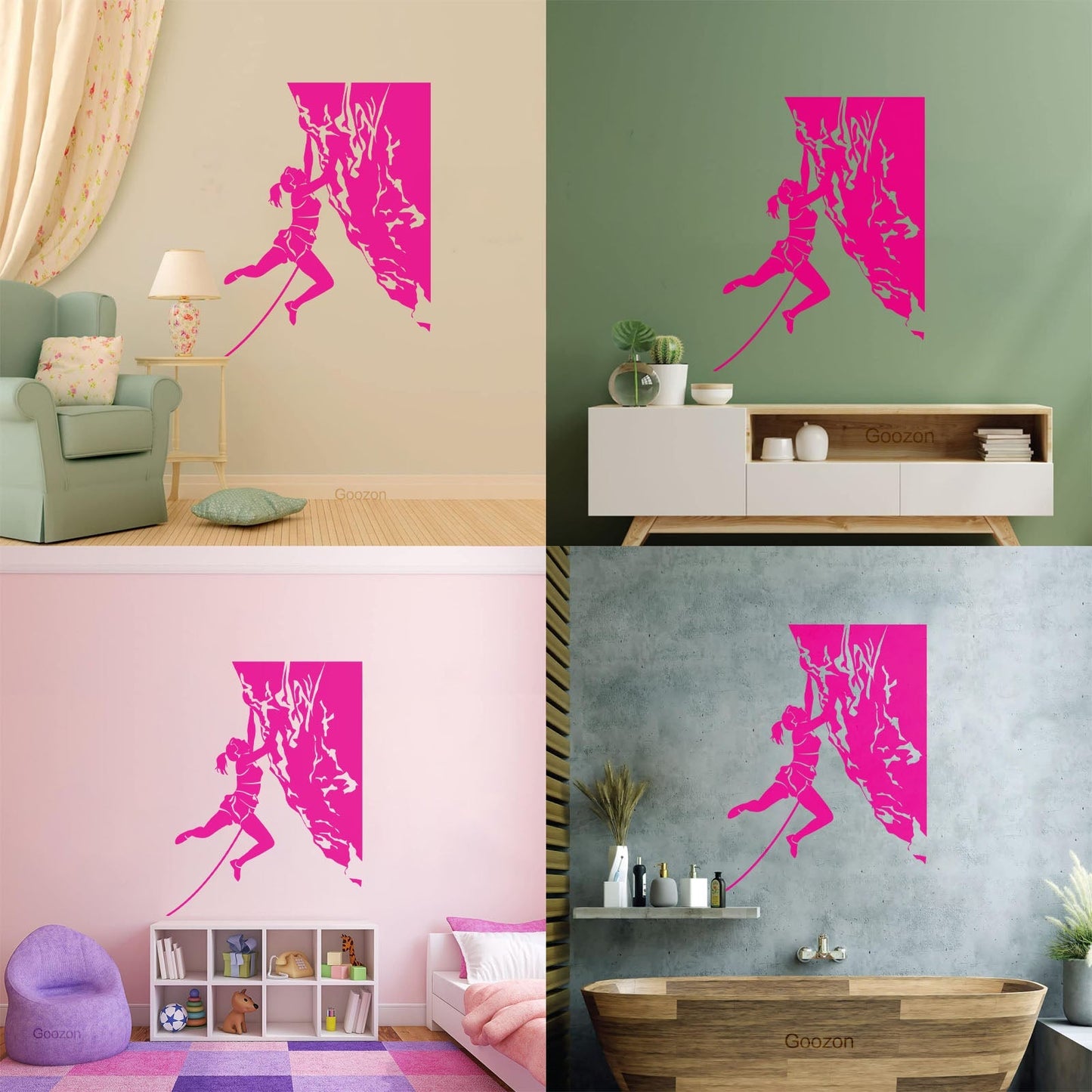 Vinyl Art Sticker Rock Climber Extreme Sports Waterproof