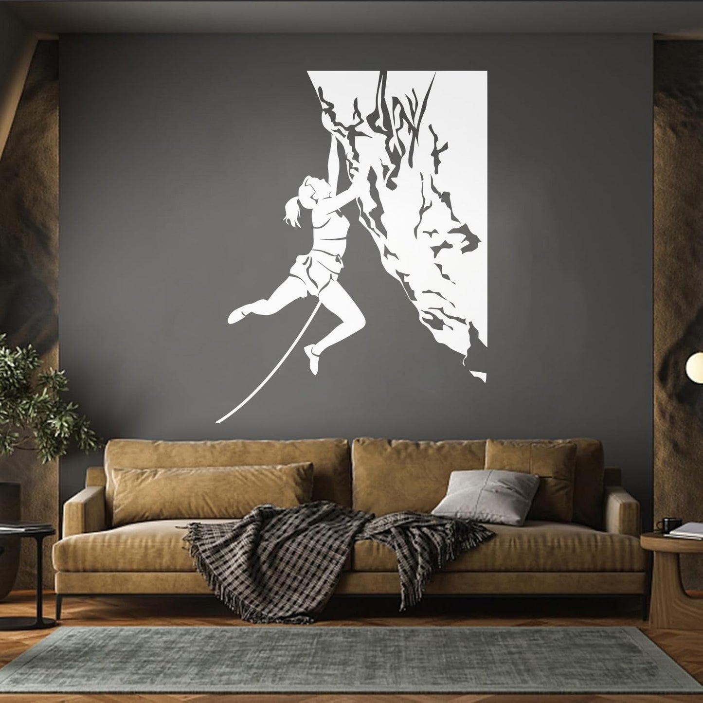 Vinyl Art Sticker Rock Climber Extreme Sports Waterproof