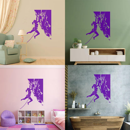 Vinyl Art Sticker Rock Climber Extreme Sports Waterproof