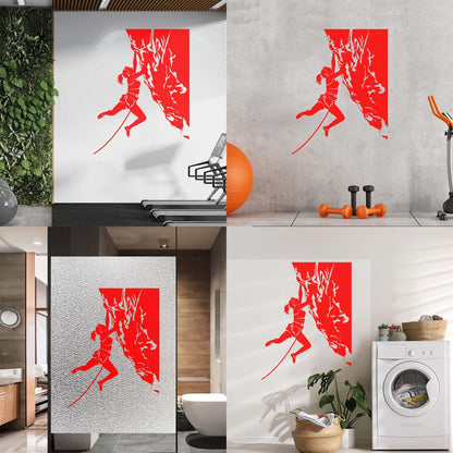 Vinyl Art Sticker Rock Climber Extreme Sports Waterproof