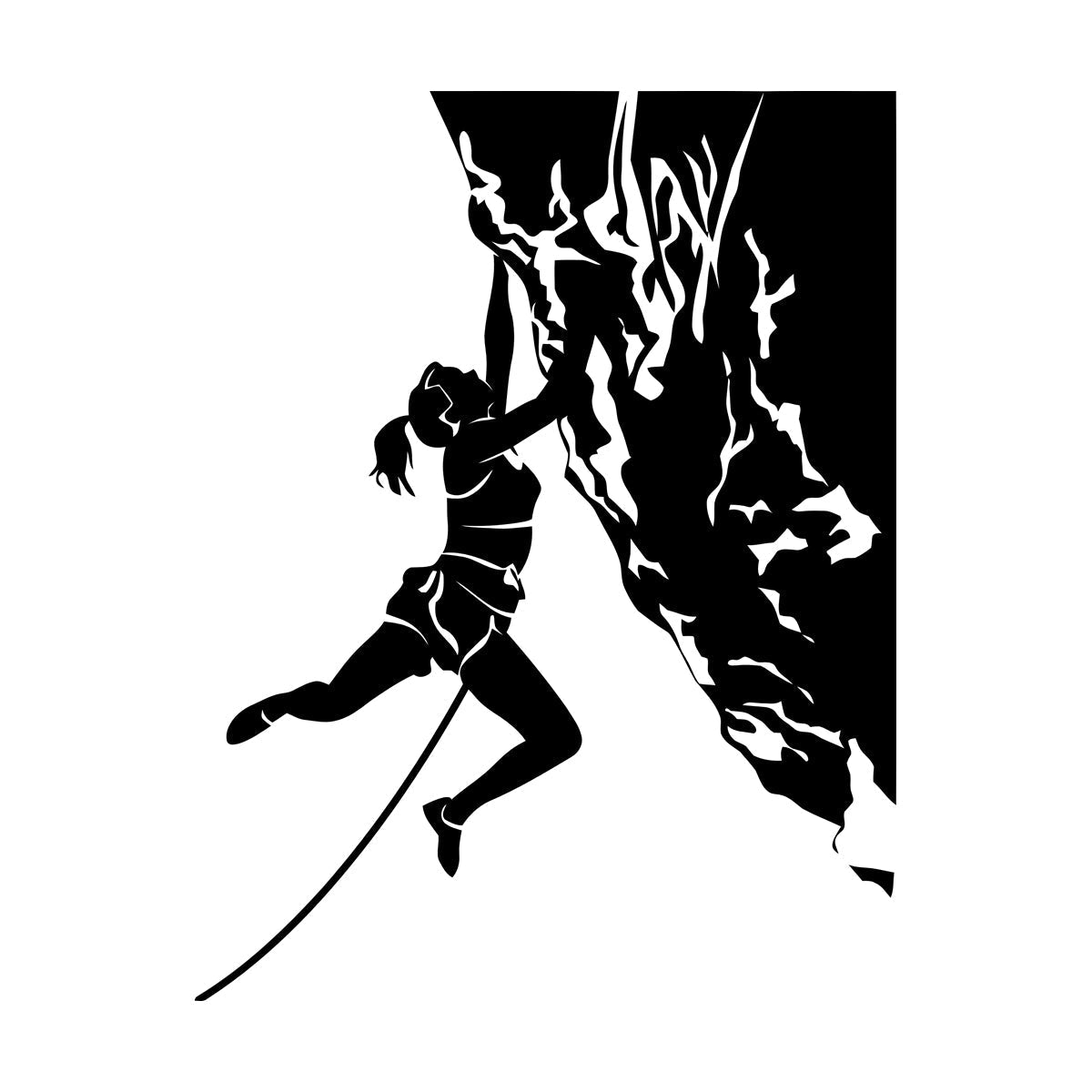 Vinyl Art Sticker Rock Climber Extreme Sports Waterproof