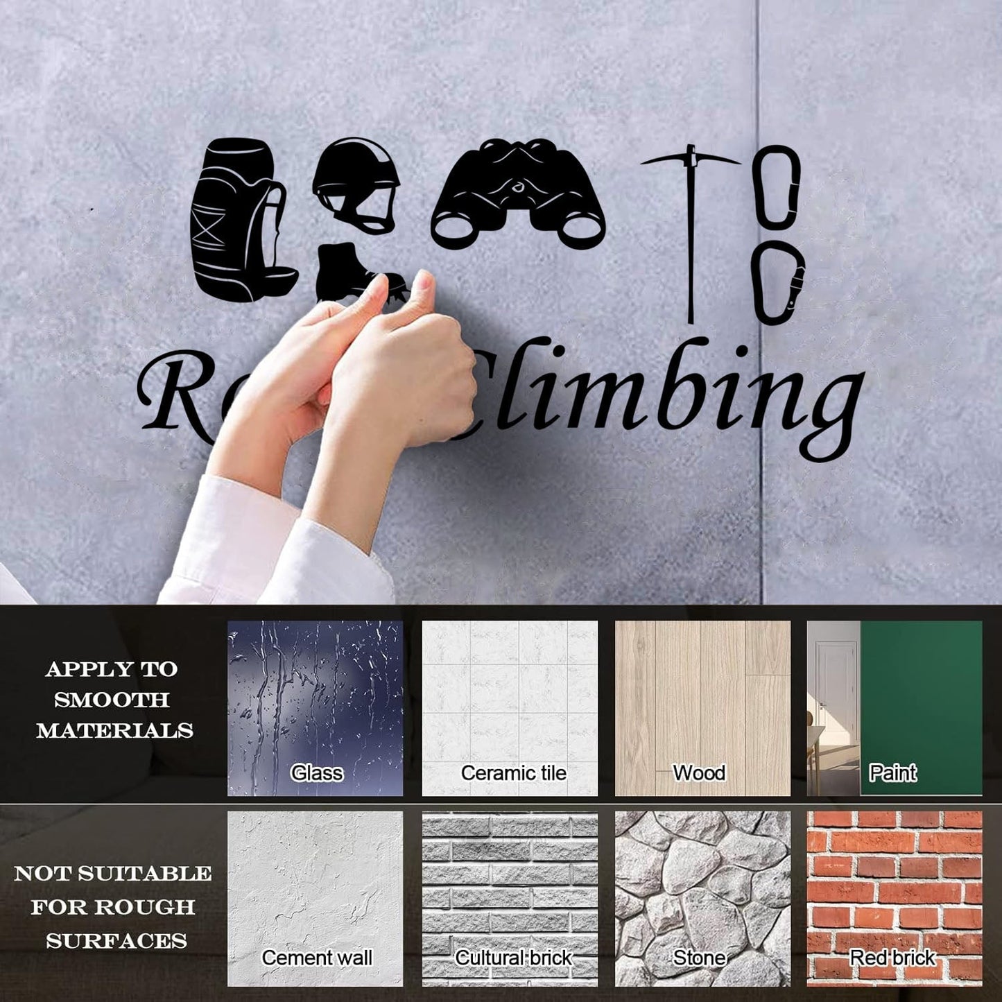 Engraving Stickers Rock Climbing Alpinism Climbers Extreme It Won'T Fall Off