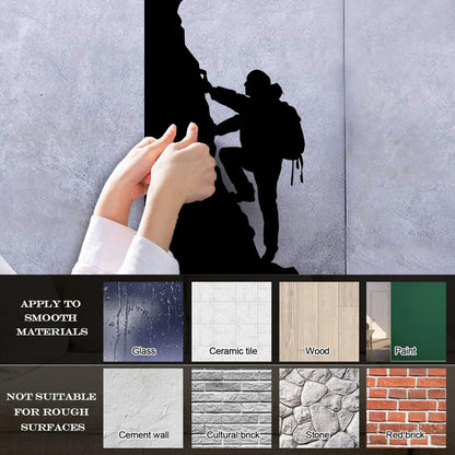 Wall Decals Pvc Rock Climbing Mountain Extreme Sport Climbing Equipment Can Modify And Add Information