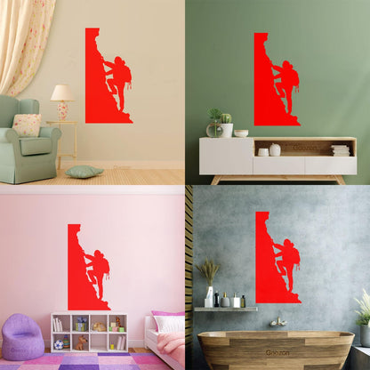 Wall Decals Pvc Rock Climbing Mountain Extreme Sport Climbing Equipment Can Modify And Add Information
