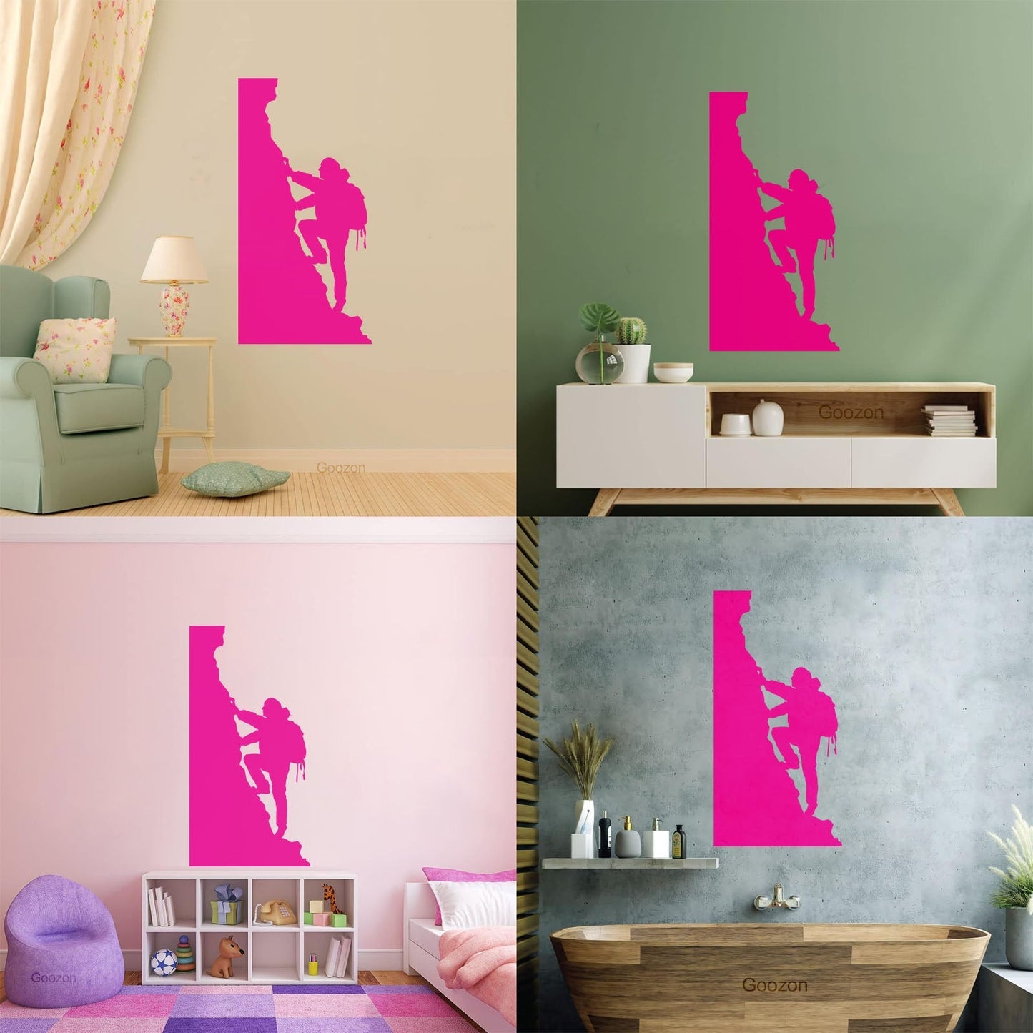 Wall Decals Pvc Rock Climbing Mountain Extreme Sport Climbing Equipment Can Modify And Add Information