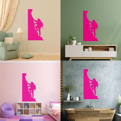 Wall Decals Pvc Rock Climbing Mountain Extreme Sport Climbing Equipment Can Modify And Add Information