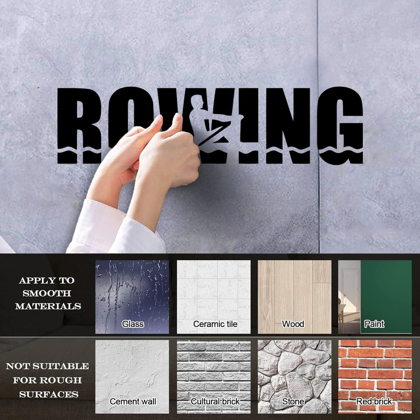 Wall Decals Rowing Crew Sport Rower Window Decals