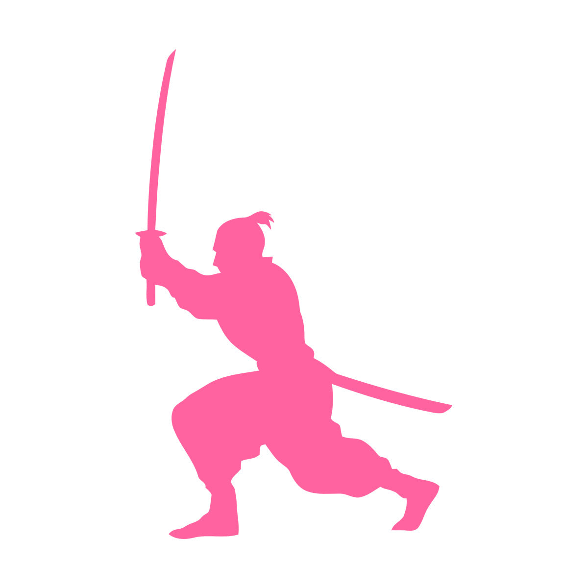 Samurai Asian Style Man Martial Arts Boy Room Wall Stickers Paster Paper Removable Without Leaving Glue