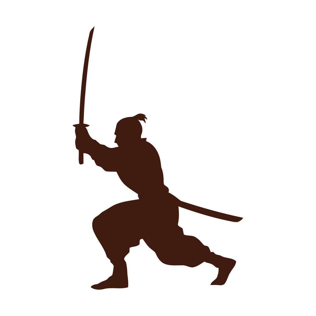 Samurai Asian Style Man Martial Arts Boy Room Wall Stickers Paster Paper Removable Without Leaving Glue