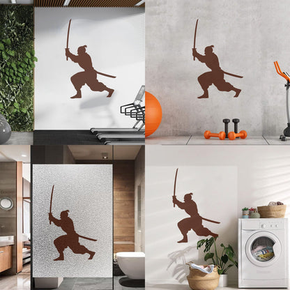 Samurai Asian Style Man Martial Arts Boy Room Wall Stickers Paster Paper Removable Without Leaving Glue