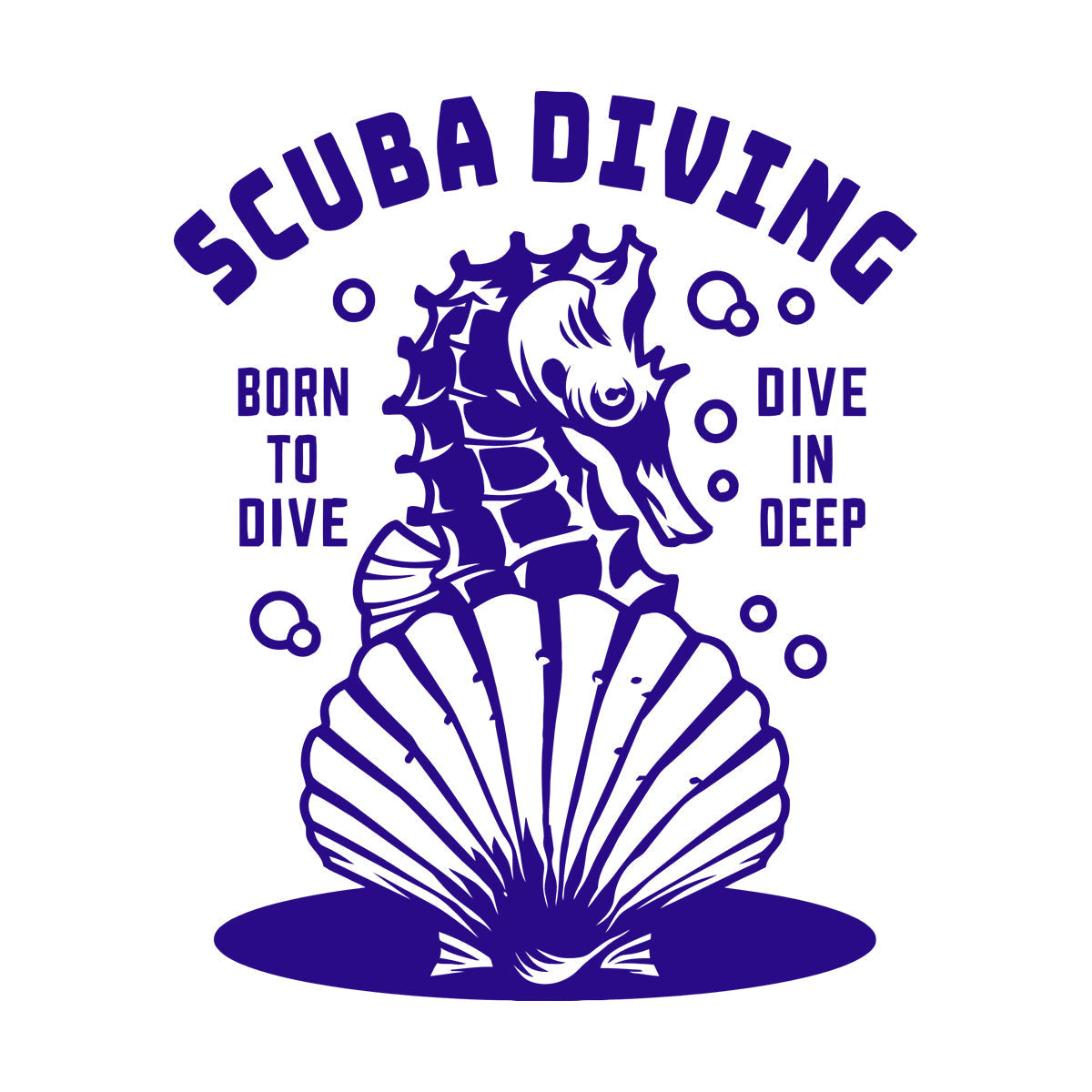 Fine Carving Stickers Scuba Diving Extreme Sport Seahorse Dive Deep Water Do Not Damage The Wall Surface