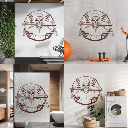 Lettering Stickers Skeleton Baseball Ball Sports Art Mural Painting